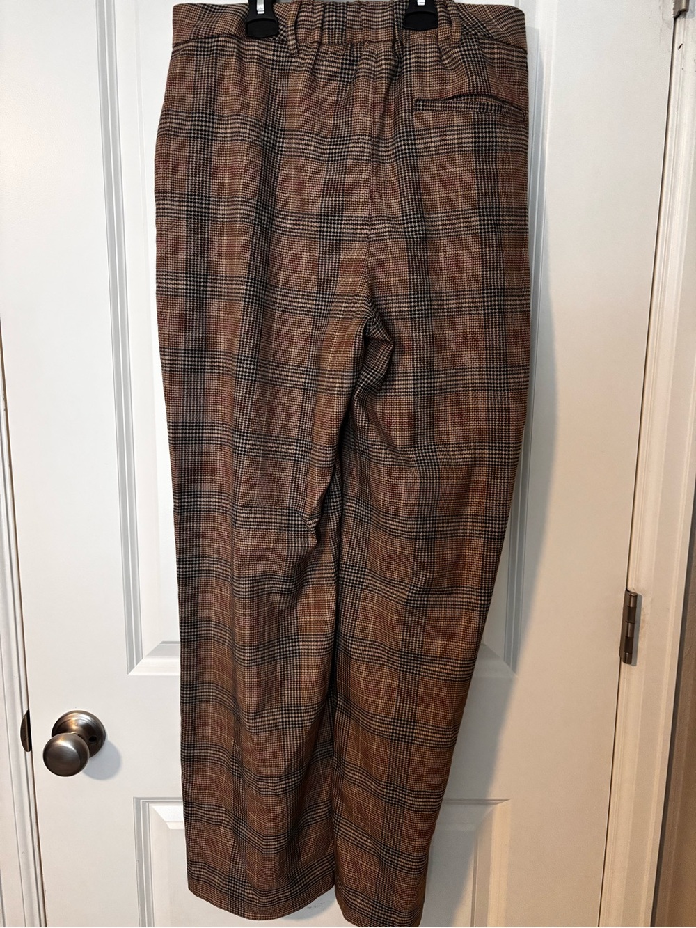 Old Navy women’s Taylor Wide Leg Trouser Plaid Dress Pants - Picture 5 of 7